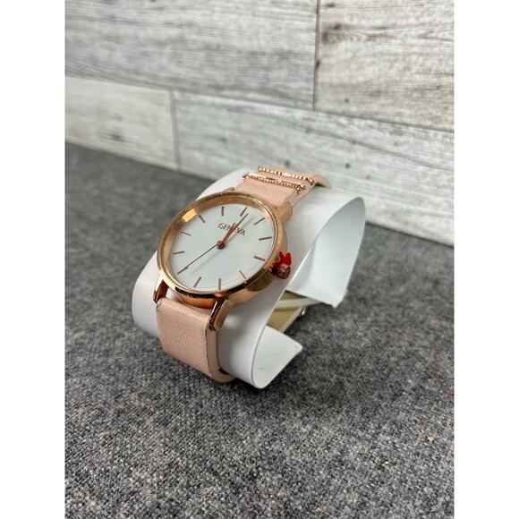 GENEVA WOMEN’S ROSE Gold Quartz Watch 9.5 Inch Elegant Vintage Accessory Gift - Picture 4 of 8